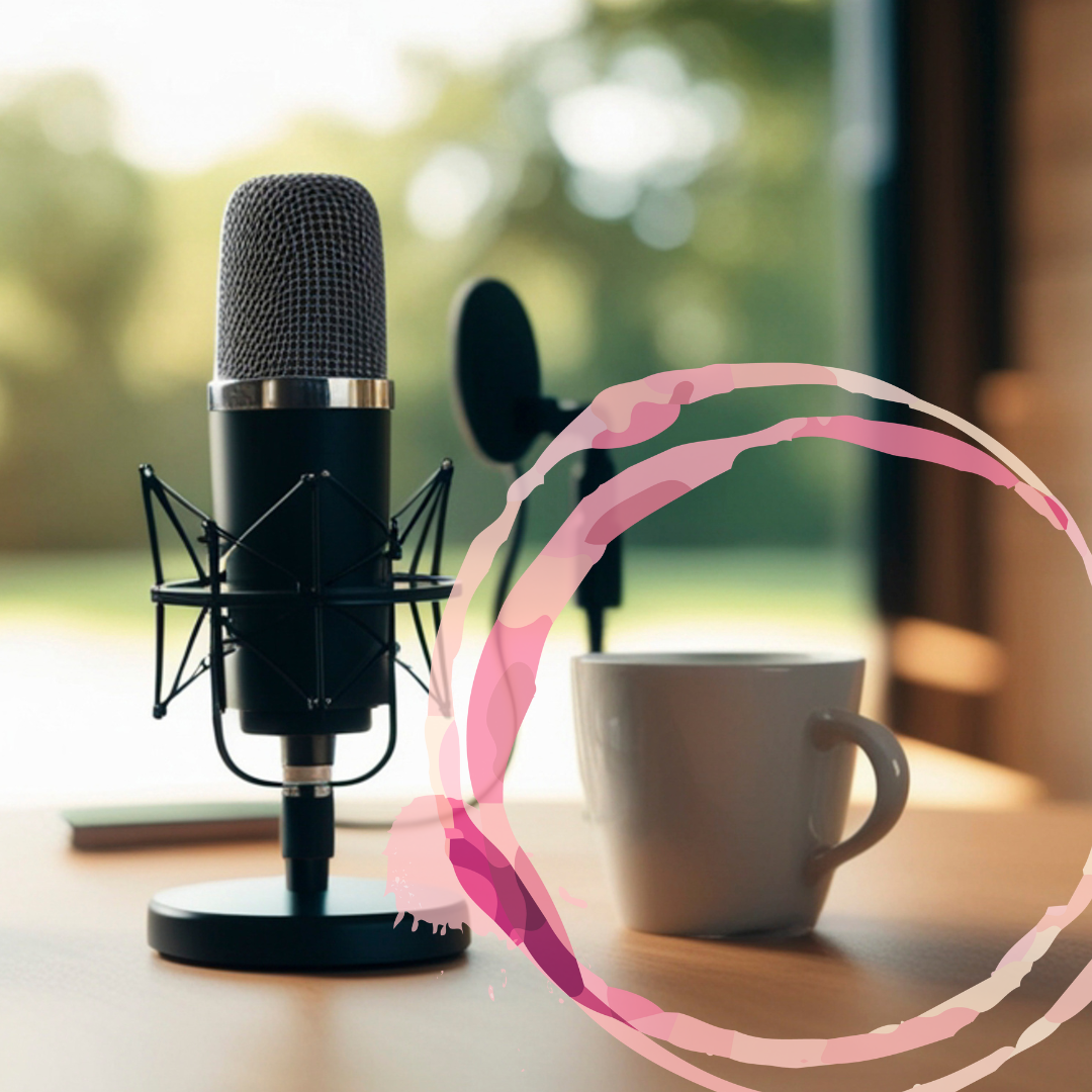 entrepreneur planning podcast content ideas podcast topic brainstorming notebook content planning for podcast marketing podcast strategy planning workspace